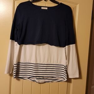 Breastfeeding long sleeve maternity shirt